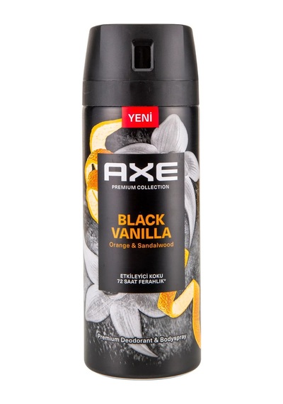 3 Adet Axe Premium Collection Erkek Sprey Deodorant Black Vanilla 150 Ml