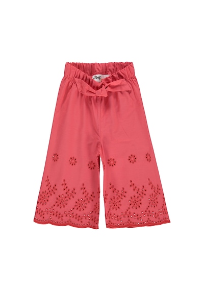 Civil Baby Paça Brodeli 6-18 Ay Pantolon - Kırmızı Koyu Nar