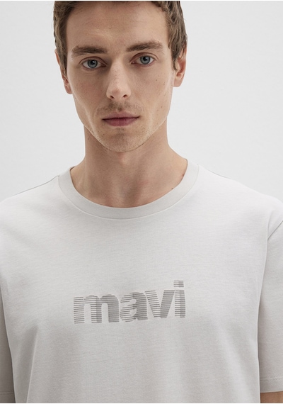Mavi - Mavi Logo Baskılı Gri Tişört 0612936-80192 Gri