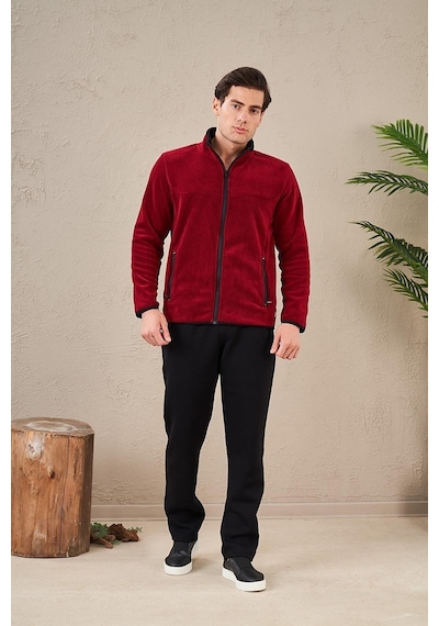 Pjs 23714 Erkek Fermuarlı Polar Eşofman Takım 001