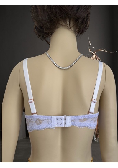 Jasmine Askıları Parlak Taşlı Hafif Destekli Dantelli Soft Cup İt Lila