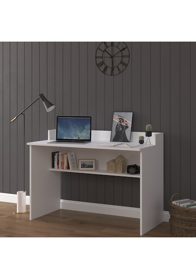Asra Trend Çalışma Masası ÇM-01 %100 MDF Bilgisayar Masası Beyaz