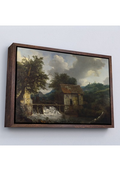 Ahşap Çerçeveli Jacob Van Ruis - Köy Hayatı Tablosu