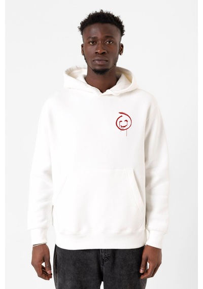 The Mentalist Red John Pocket Beyaz Erkek 3ip Kapşonlu Sweatshirt 001