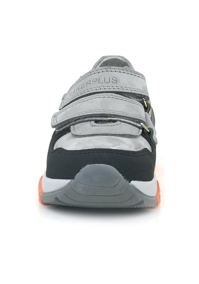 Rakerplus Hakiki Deri Gri Siyah Çocuk Sneakers Spor Ayakkabı Gri