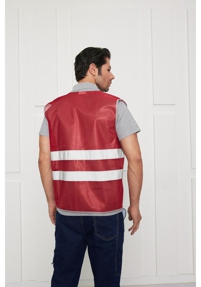 Orange Safety İkaz Yeleği Kırmızı