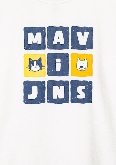 Mavi - Mavi Jeans Baskılı Beyaz Tişört 7610366-70057 Ekru
