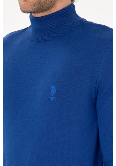 U.S. Polo Assn. Erkek Slim Fit Yarım Balıkçı Yaka Saks Kazak 50288887-VR045