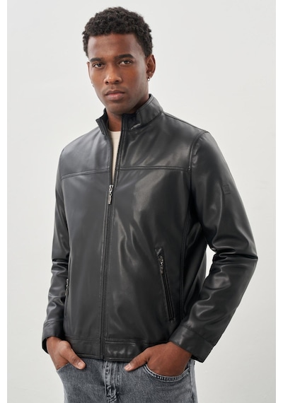 İmza Siyah Suni Deri Hakim Yaka Düz Yırtmaçsız Tam Astar Slim Fit Casual Deri Mont 1038245151 Siyah İmza Siyah Suni Deri Hakim Yaka Düz Yırtmaçsız Tam Astar Slim Fit Casual Deri Mont 1038245151 Siyah