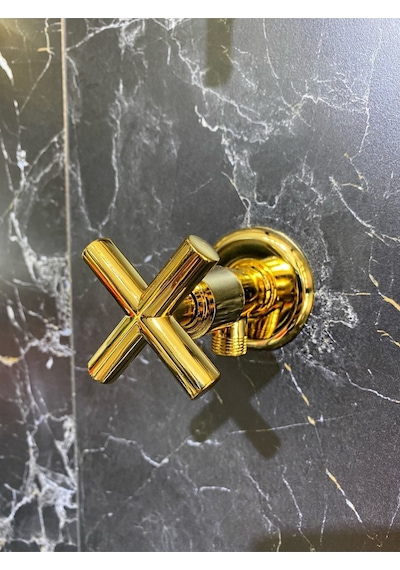 İsaoğlu Yapı Premium Parlak Gold Taharet Musluğu Gold Altın