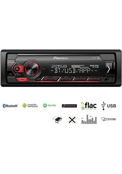 Pıoneer Mvh-s320bt-bluetootlu-usb-fm-2 Yıl Garantili Oto Teyp