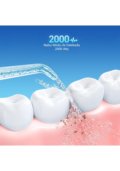 Valkyrie Şarj Edilebilir Taşınabilir Ağız Duşu 280ml Diş Protez Bakım Cihazı Gündelik Kullanım