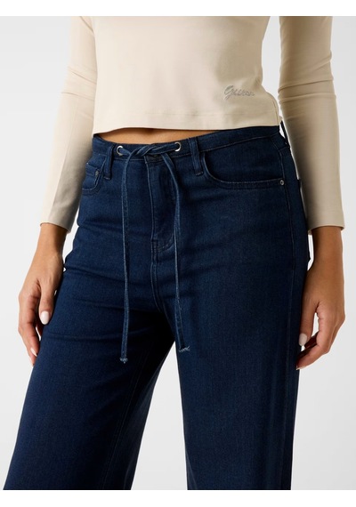 Guess Blossom Lyocell Loose Fit Kadın Jean Pantolon W6ra3od6980 İndigo