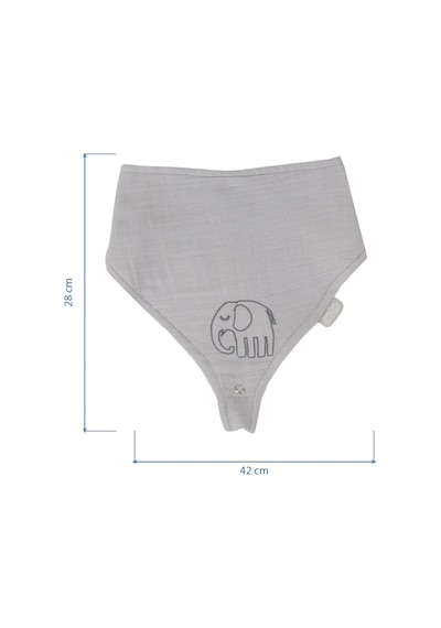 Babyjem Emzik Askılı Müslin Önlük 837 Gri