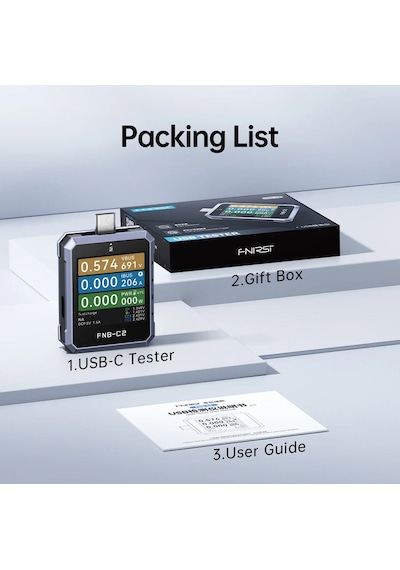 Fnırsı Fnb-c2 Usb Pd 3.1 Type-c Hızlı Şarj Test Cihazı 240w, E-marker Okuma