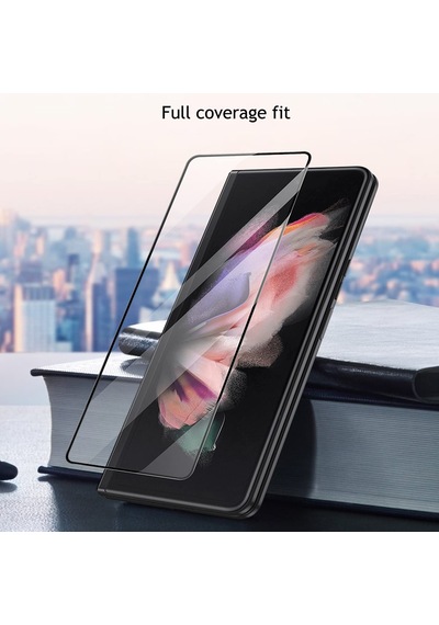 Samsung Galaxy Z Fold 5 5g İle Uyumlu Kavisli Ekranı Tam Kaplayan Kırılmaz Cam Ekran Koruyucu