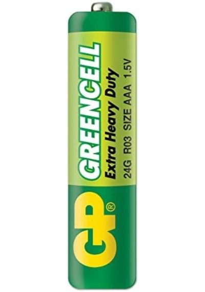 Gp24g Greencell R03/1212/aaa İnce Pil, 1.5 Volt, 40'lı Kutu, Yeşil/sarı/beyaz