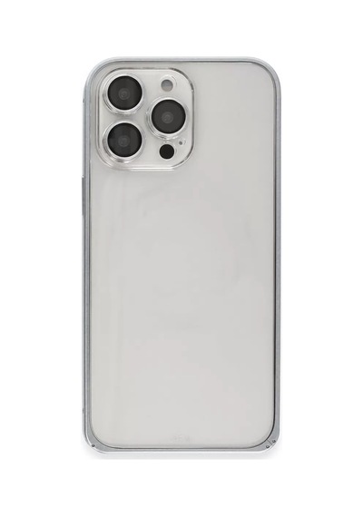 Joko Apple Uyumlu iPhone 15 Pro Max Uyumlu Metal Bumper Mat Kapak - Gri