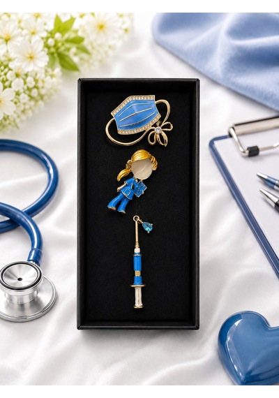 Doktor Temalı Premium Broş Seti Günlük Kombinlere Şık Dokunuş 9 Renkli