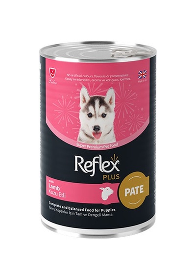 Reflex Plus Pate İçinde Et Parçacıklı Kuzu Etli Yavru Köpek Konservesi 6 Adet 395 Gr 213-20012.02