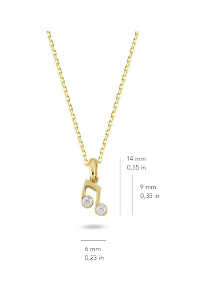 Goldkupe 14 Ayar Altın Nota Kolye 1.91 Gr-5507