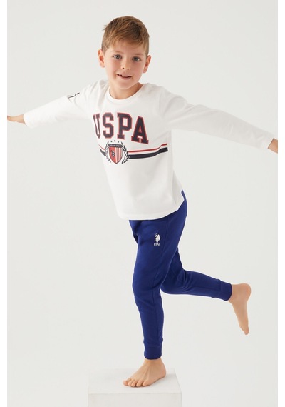 U.s. Polo Assn. Kremmelanj Erkek Çocuk Pijama Takım 5274-42552 Krem