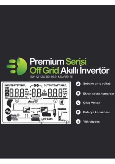 Solinved Gordion 3.6kw Mppt Off Grid Akıllı İnverter 24v - Slv-3.6-24