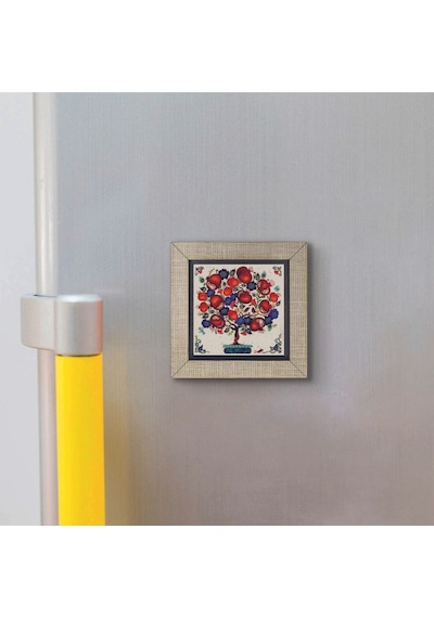Nar Ağacı Baskılı Mdf Magnet 7x7 355