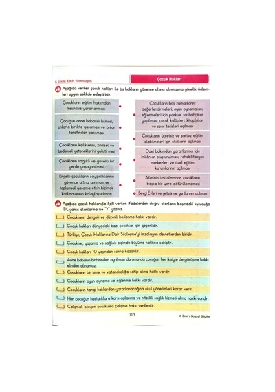 4.sınıf Sosyal Bilgiler - Etkinlikli Çalışma Ve Soru Bankası Kitabı