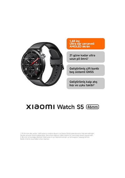  Xiaomi Watch S5 46 MM Akıllı Saat (Distribütör Garantili)