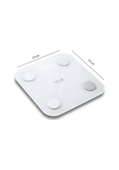 Yui KB12 Plus Şarjlı Yağ Ölçer Fonksiyonlu Akıllı Bluetooth Tartı (Teşhir)