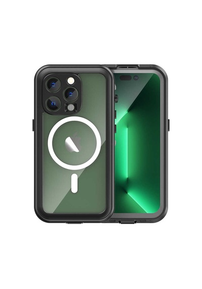 Apple Uyumlu iPhone 14 Pro 1-1 Su Geçirmez Kılıf-siyah