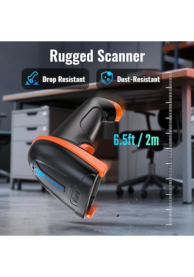 Tera Barkod Tarayıcı 1d 2d Qr Kablosuz 2.4gh+kablolu Usb 2.0 Kablolu El Tarayıcı Barkod Okuyucu 5 Mil Çözünürlü