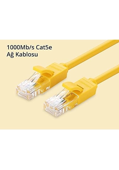 Cat5e Ethernet Kablosu, 1 Metre, Sarı