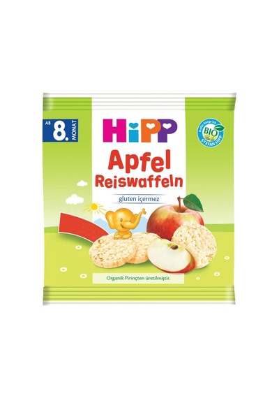 Organik Elmalı Pirinçli Bebek Gofreti 30 Gr