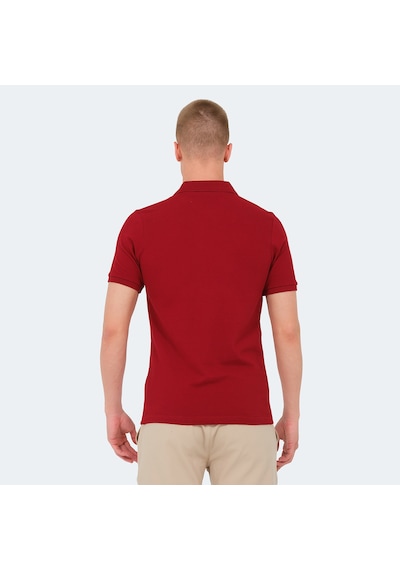 Slazenger VALE KTN Erkek Polo Yaka Bordo Tişört
