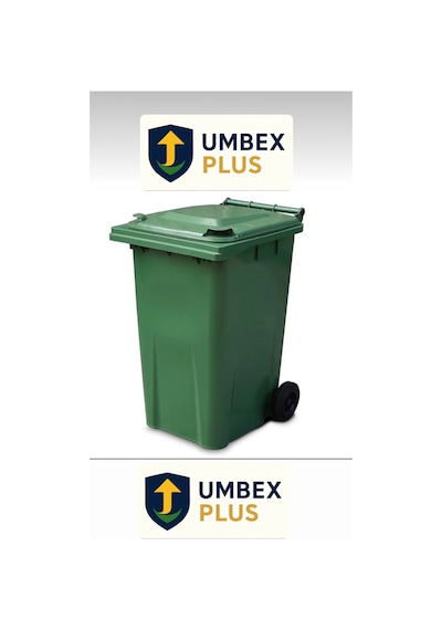 Umbex Plastik Çöp Konteyneri 240 Litre Konteyner - A+ Isıya Dayanıklı Malzeme - Yeşil