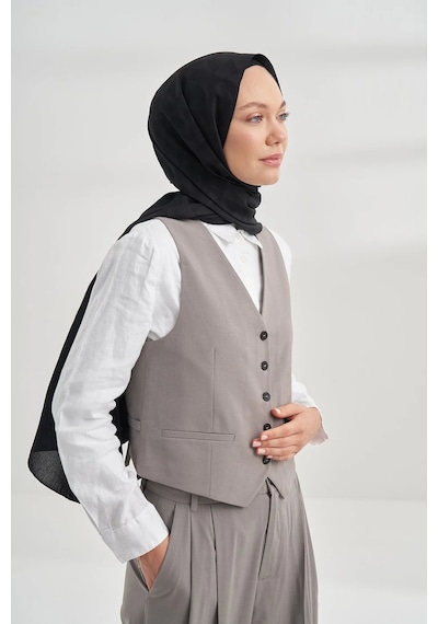 Armanda Cotton Monogram Geometrik Desen Şal 3120 Siyah