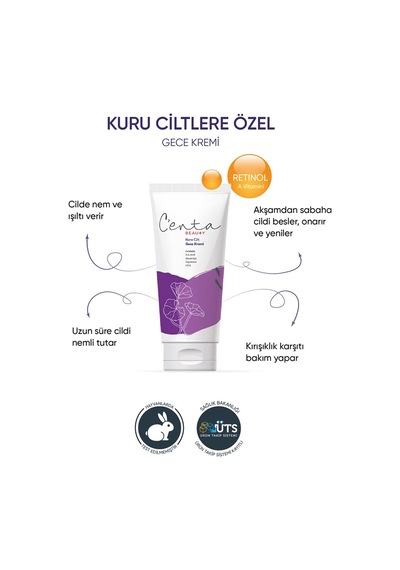 Centa Beauty Kuru Ciltler İçin Gece Kremi 50 ML
