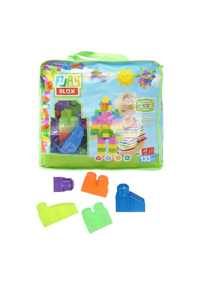 Play Blox 2991 Neon Renkler Mega Blok Seti 133 Parça Yeşil Çantalı