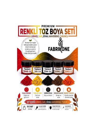 5'li Set Premium Parafin Soya Wax Toz Mum Boyası Hobi Seti - 5 Cc Kırmızı, Sarı, Siyah, Kahverengi, Turuncu Bkfab5ksrskht5g Çok Renkli