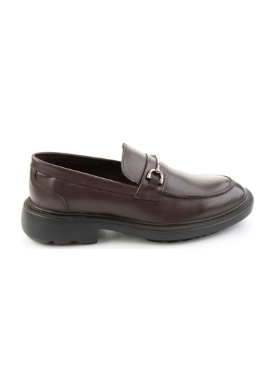 Kahve Antik Hakiki Deri Erkek Loafer Ayakkabı E01054020441