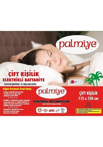 Palmiye Çift Kişilik Elektrikli Battaniye Keçeli Diğer