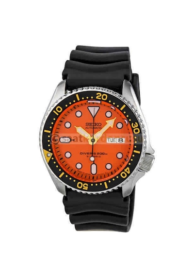 Seiko Automatic Diver Skx011 Siyah Silikon Saat Kordonu Siyah