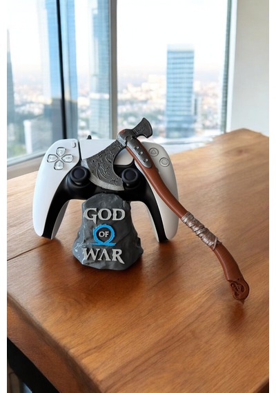 God Of War Ps4 / Ps5 Kol Tutucu Stand Joystick Standı Ragnarok Mavi