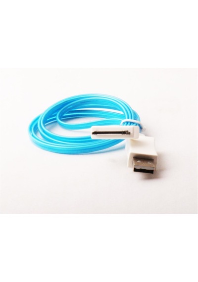 Vcom Cu272fs Apple Uyumlu iPhone 4 1mt Ledli Kablo Mavi