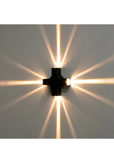 Elektrikle Çalışır, 4 Watt, Modern Tasarım İç Ve Dış Mekan Duvar Apliği, 3200 Kelvin, 220v Led Aplik Siyah