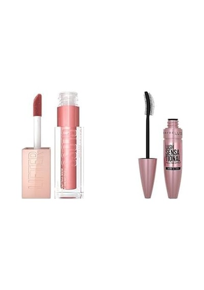 Maybelline New York Lifter Gloss Nemlendirici Dudak Parlatıcısı - 003 Moon + Maybelline New York Lash Sensational Yelpaze Etkili Siyah Maskara 1 Paket 1 X 9.5 Ml 0