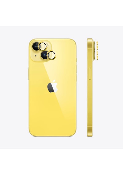 Safeus Safir Temperli Kamera Lens Koruyucu Apple Uyumlu iPhone 14 Plus Ve İle Sarı