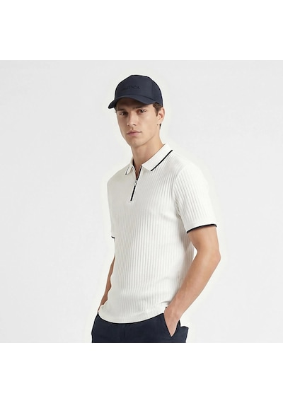 Nautica Regular Fit Polo Yaka Erkek T-shirt K65345t Beyaz